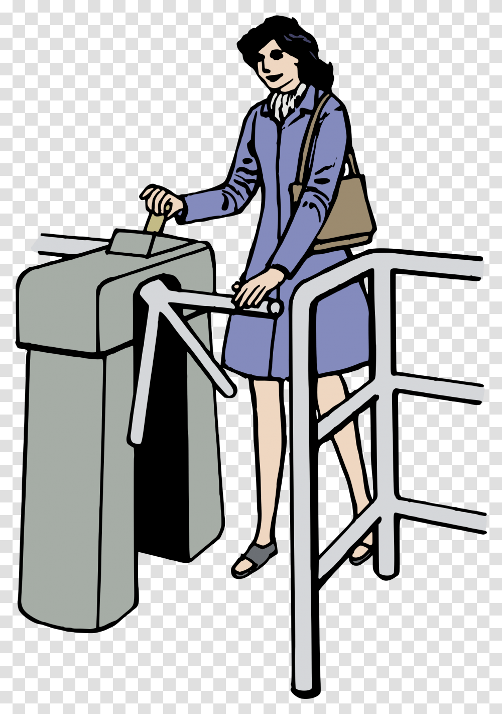 Clipart, Person, Human, Gate, Turnstile Transparent Png