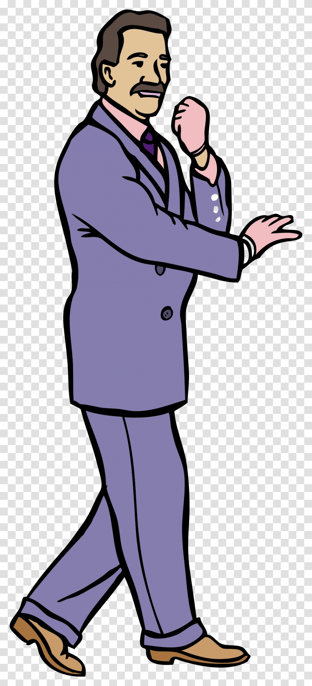 Clipart, Person, Human, Standing, Waiter Transparent Png