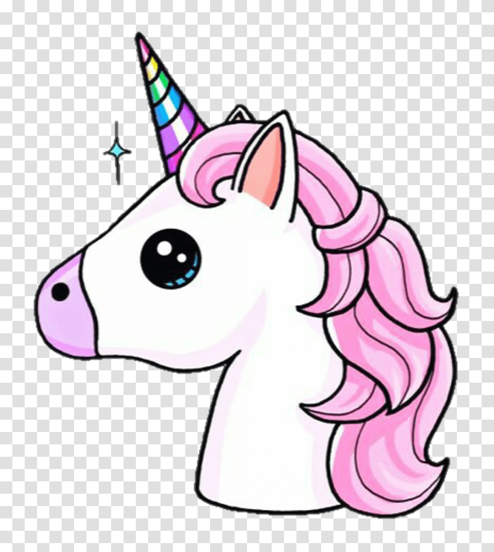 Clipart Picsart Tumblr Cute And Easy Unicorn Drawing, Clothing, Apparel, Performer, Hat Transparent Png