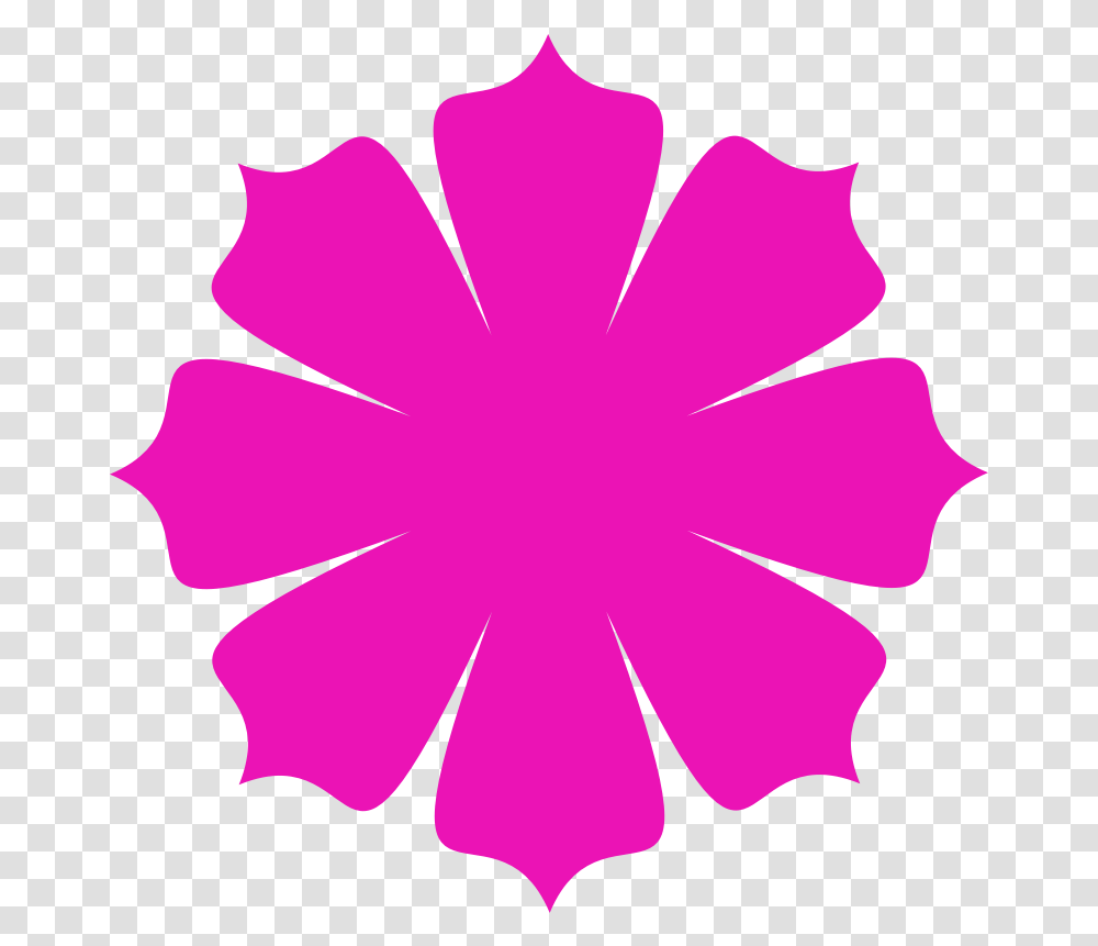 Clipart Pink Flower Shape Flowers Flower Shape, Petal, Plant, Blossom, Leaf Transparent Png