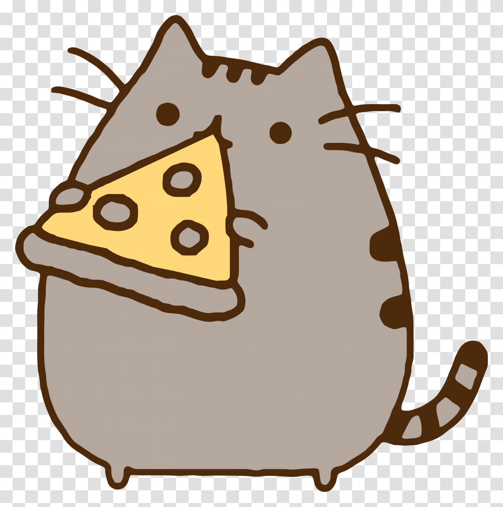 Clipart Pizza Clipart Pusheen Eating Pizza, Bow, Food, Amphibian, Wildlife Transparent Png