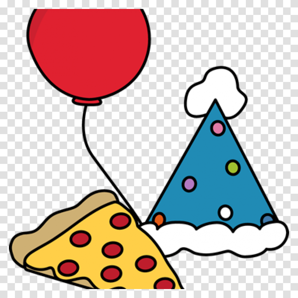 Clipart Pizza Party Free Clipart Download, Apparel, Party Hat, Balloon Transparent Png