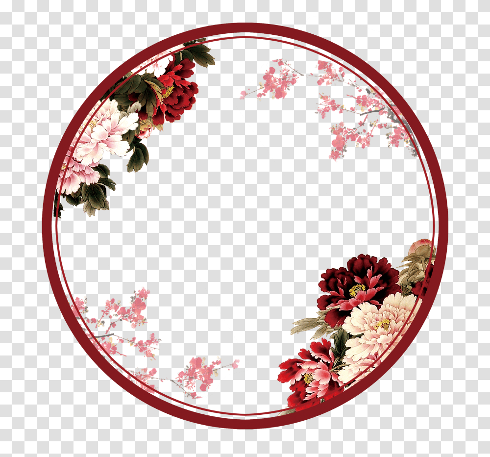 Clipart Rahmen Blumen Chinese Flower Design Background, Pattern, Painting, Floral Design Transparent Png