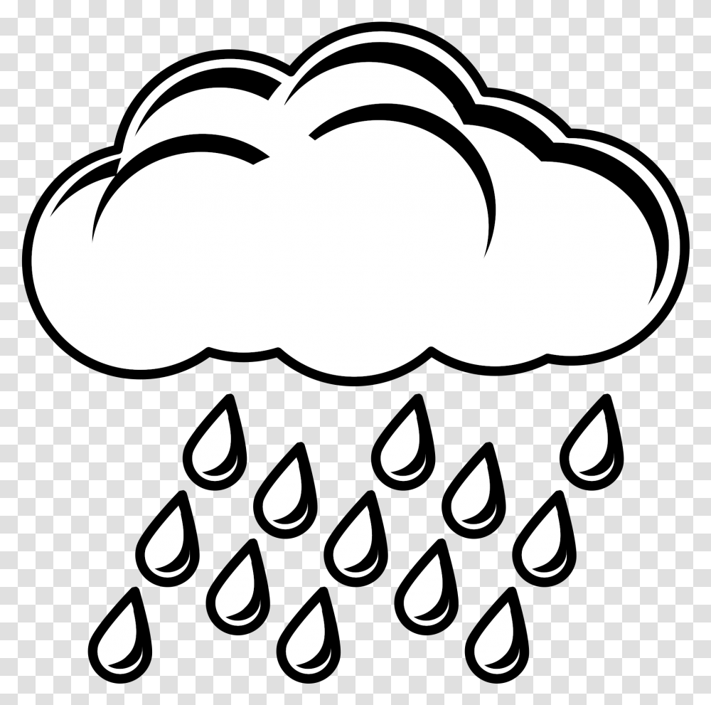 Clipart Rain Dark Cloud Picture 639467 Rainy Weather Clipart Black And White, Stencil, Mustache, Teeth, Mouth Transparent Png