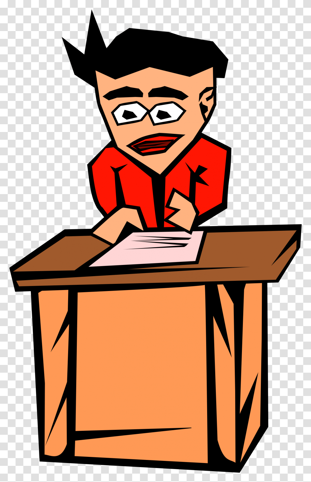 Clipart, Reading, Desk, Table, Furniture Transparent Png