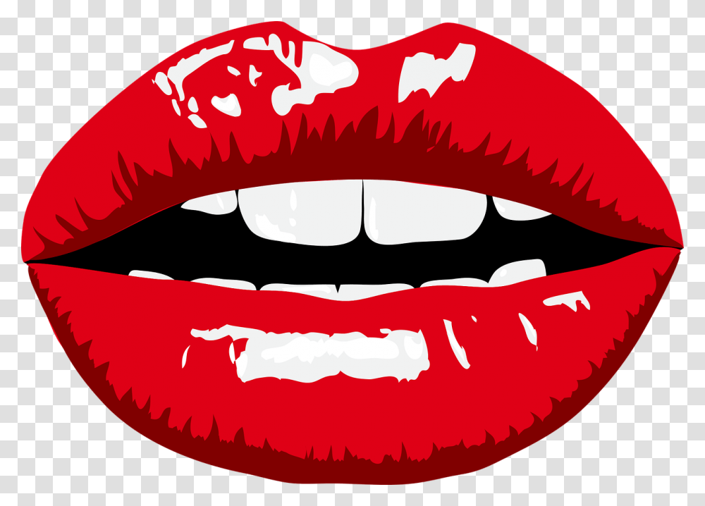 Clipart Red Lips Lips Vector Pink, Teeth, Mouth Transparent Png