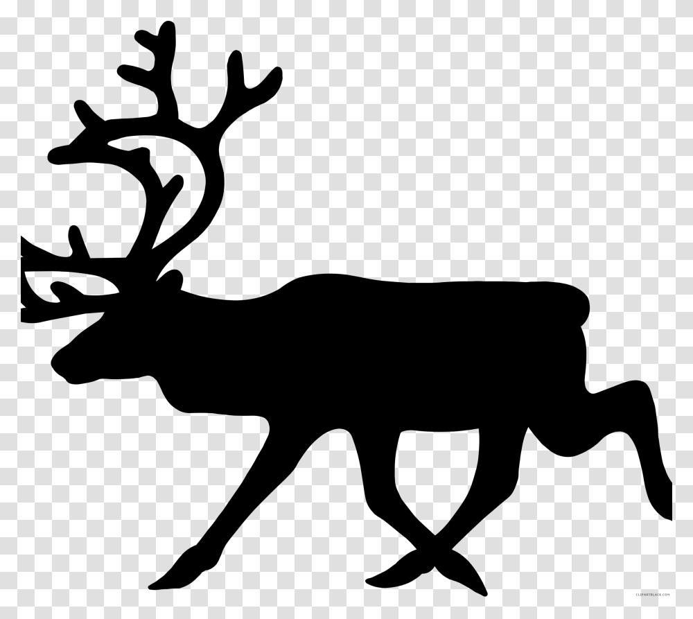 Clipart Reindeer Black And White, Gray, World Of Warcraft Transparent Png