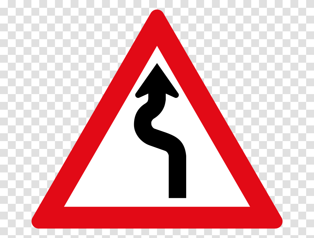 Clipart Road Winding Road Sharp Junction Road Sign, Triangle, Person, Human Transparent Png