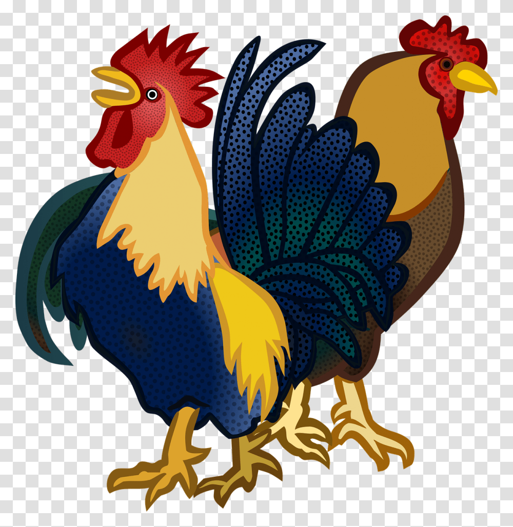 Clipart Rooster, Poultry, Fowl, Bird, Animal Transparent Png