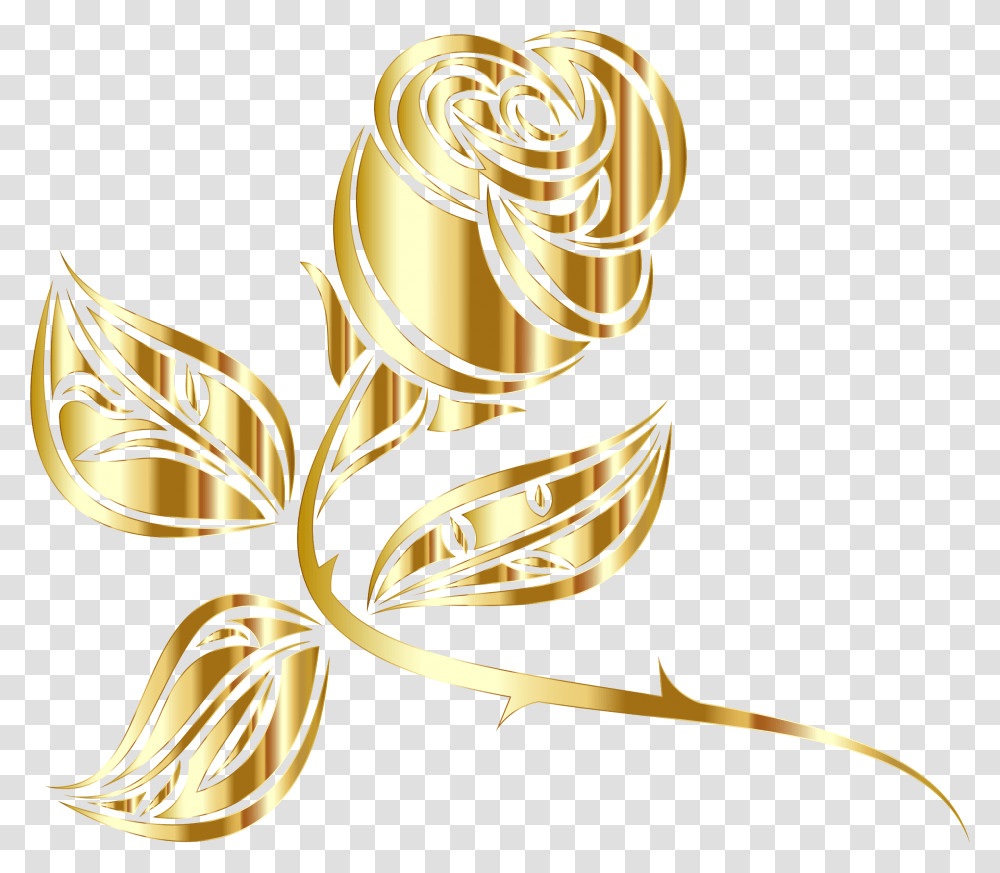 Clipart Rose Thorn Gold Roses Clip Art, Floral Design, Pattern Transparent Png