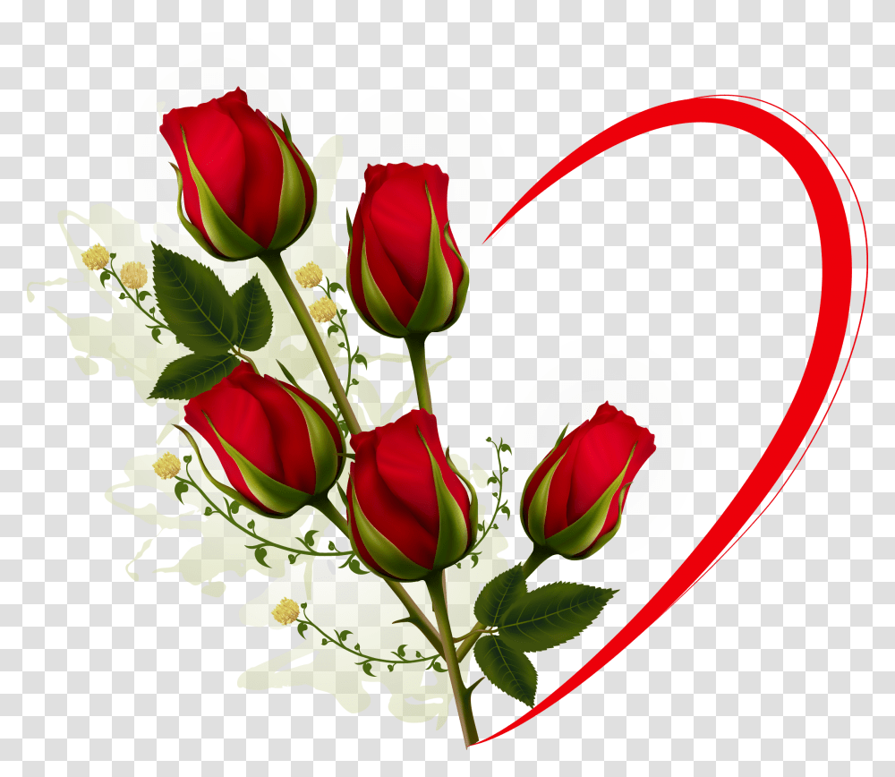 Clipart Roses Valentines Rose With Love, Flower, Plant, Blossom, Tulip Transparent Png