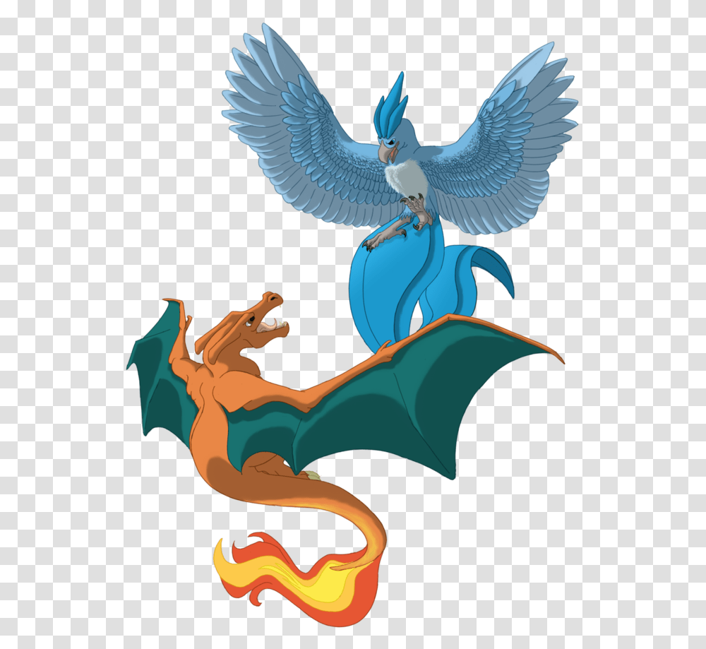 Clipart Royalty Free Library Charizard V By Shadow Pokemon Articuno Vs Charizard X, Bird, Animal, Dragon Transparent Png