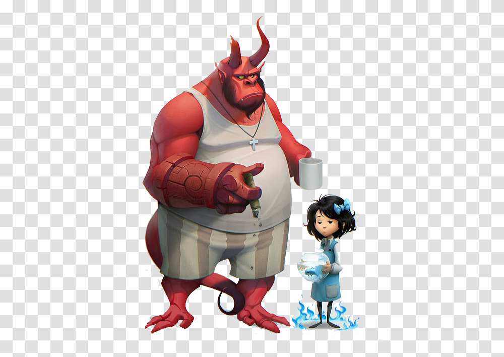 Clipart Royalty Free Library Liz Sherman Illustration Hellboy And Liz Fanart, Person, Human, Toy, Figurine Transparent Png