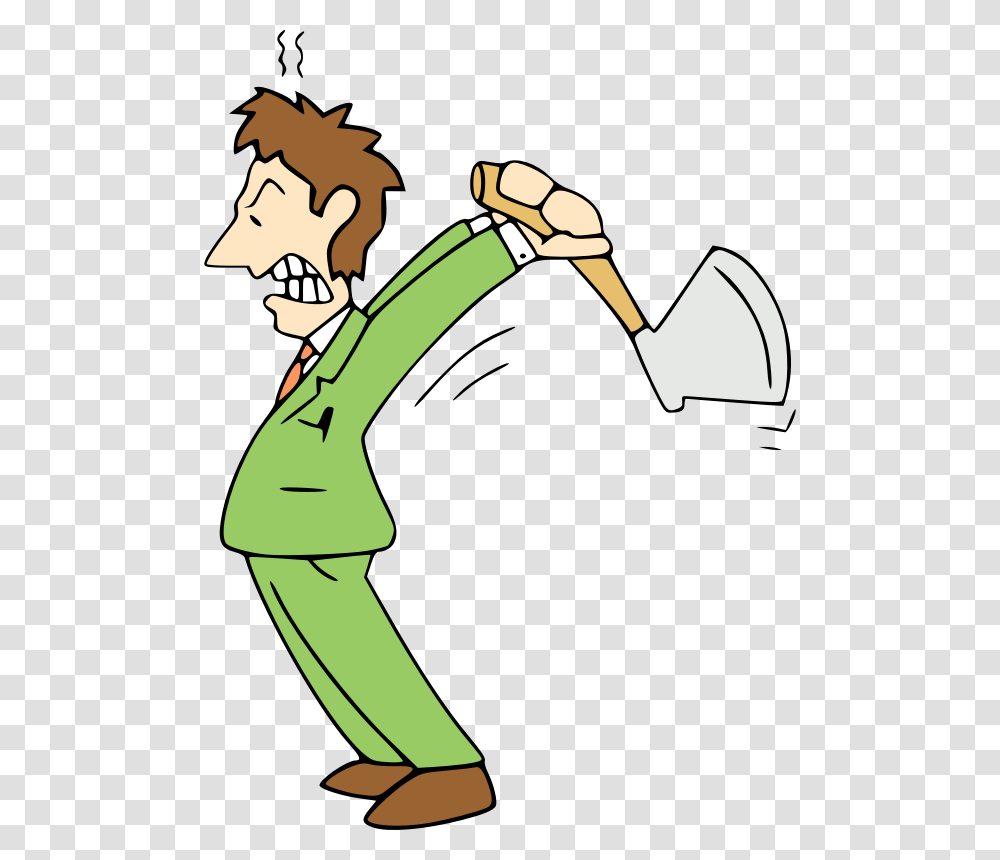 Clipart Royalty Free Stock Angry Man Images Free Man With Axe, Tool, Plant Transparent Png