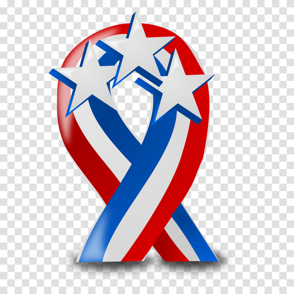 Clipart Royalty Free Svg Clip Art Red White Blue Ribbon Background, Symbol, Logo, Trademark, Star Symbol Transparent Png