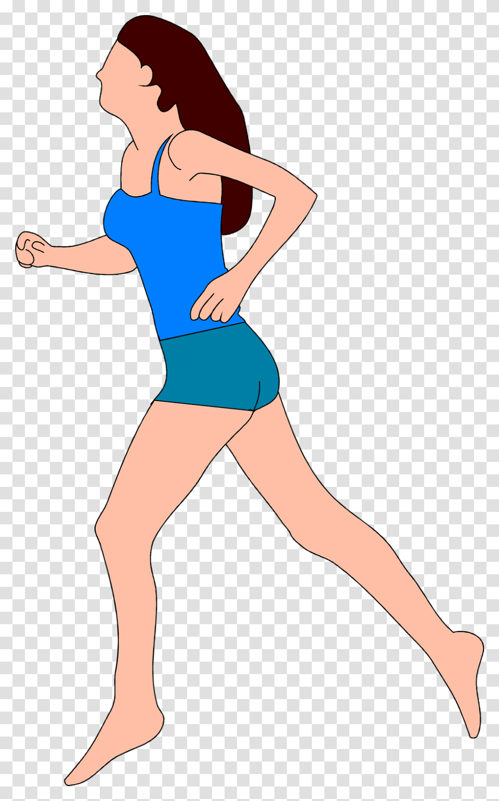 Clipart Running Woman Collection, Person, Female, Dress Transparent Png