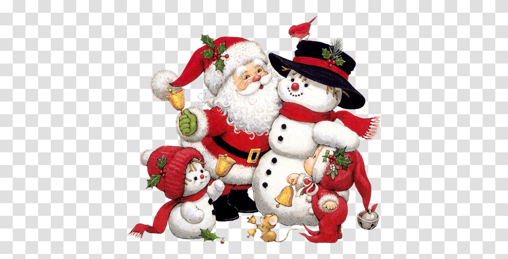 Clipart Santa Snowman Cute Snowman Santa Merry Christmas, Nature, Outdoors, Winter, Plant Transparent Png