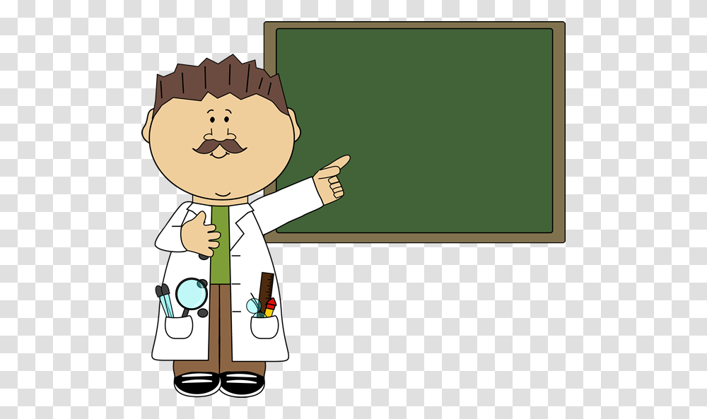 Clipart Science Teacher, Blackboard Transparent Png