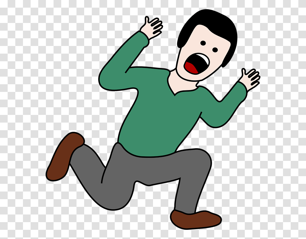 Clipart Screaming Man Clip Art Images, Person, Human, Sleeve Transparent Png