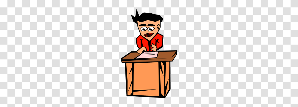 Clipart Secretary Sitting, Reading, Standing, Table, Furniture Transparent Png
