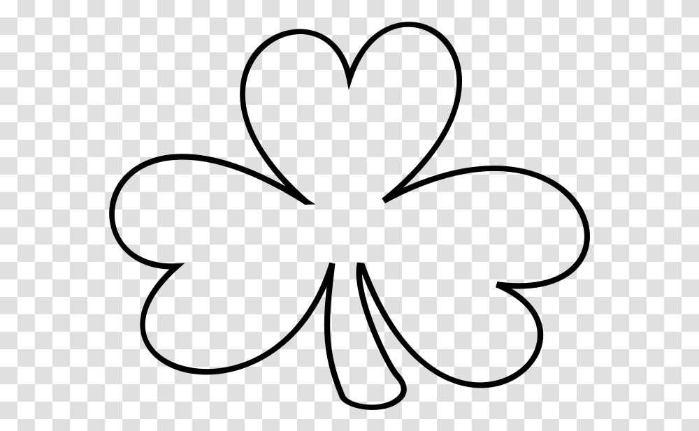 Clipart Shamrock Outline St Patricks Day Black And White, Gray, World Of Warcraft Transparent Png