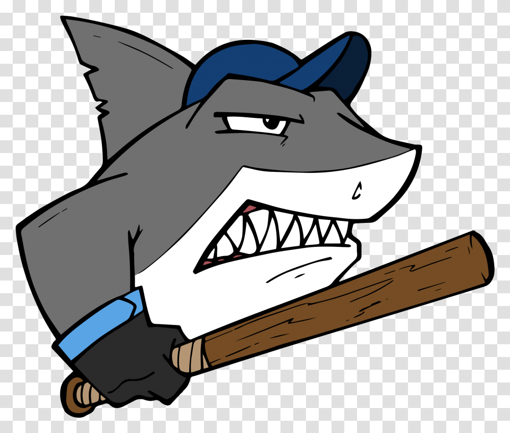Clipart Shark Baseball Shark With A Baseball Bat, Animal, Sea Life, Fish Transparent Png