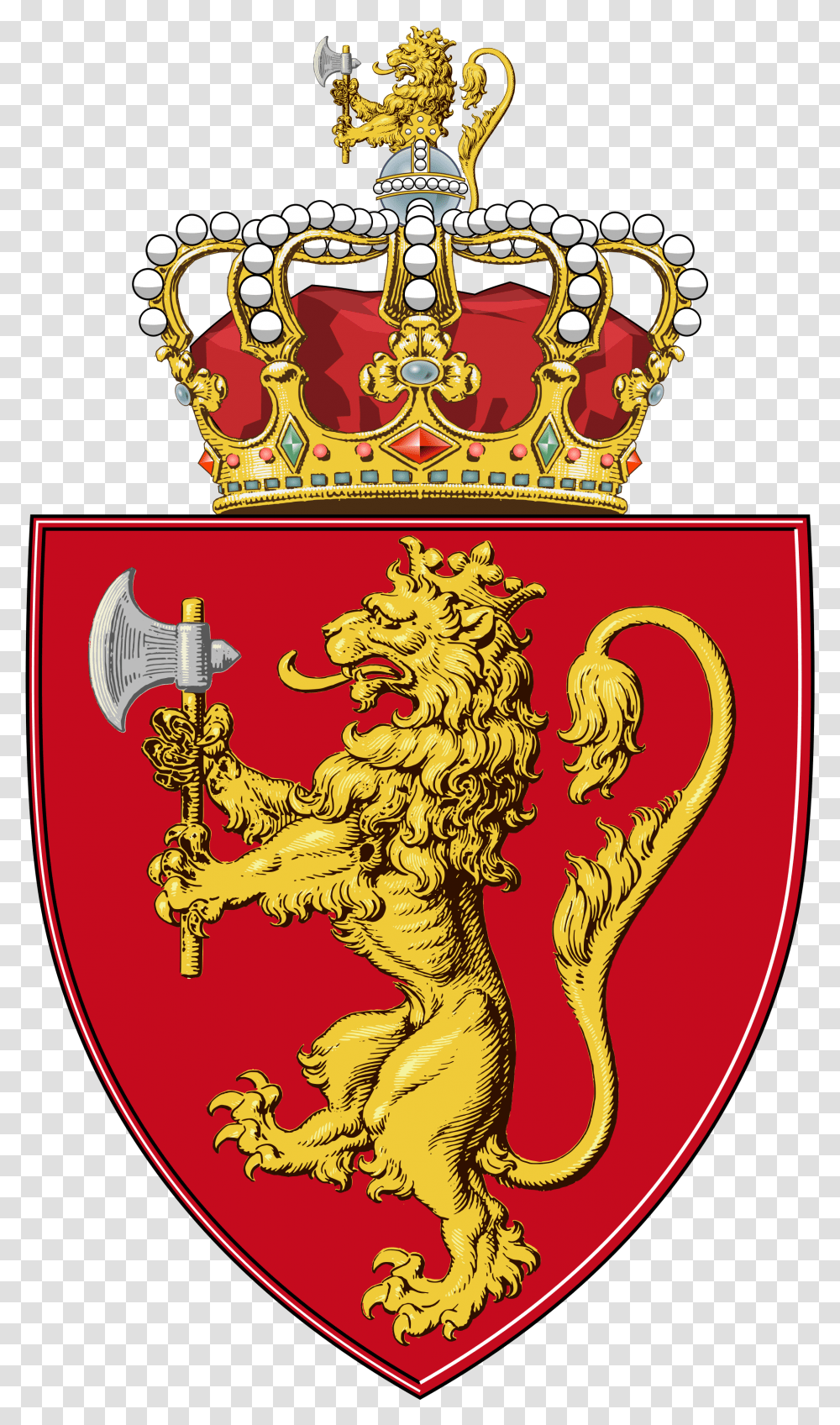 Clipart Shield Lion Coat Of Arms Norway, Armor, Emblem Transparent Png