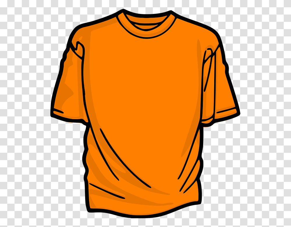 Clipart Shirt Orange Orange T Shirt Clipart, Clothing, Apparel, Sleeve, Long Sleeve Transparent Png