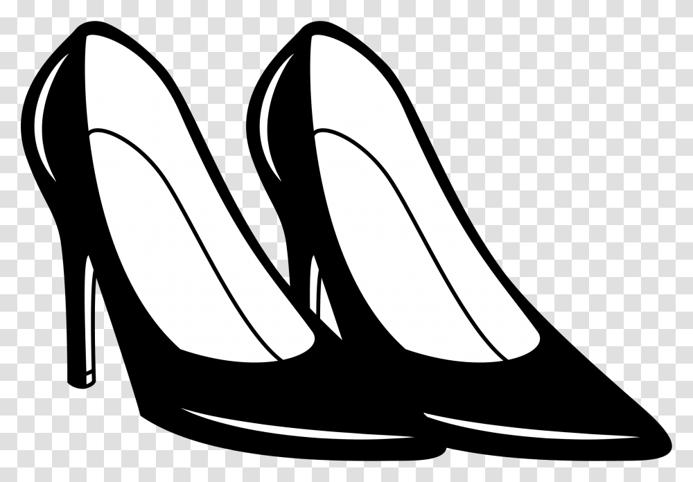 Clipart Shoes High Heel High Heels Clipart Black And White, Apparel, Footwear Transparent Png