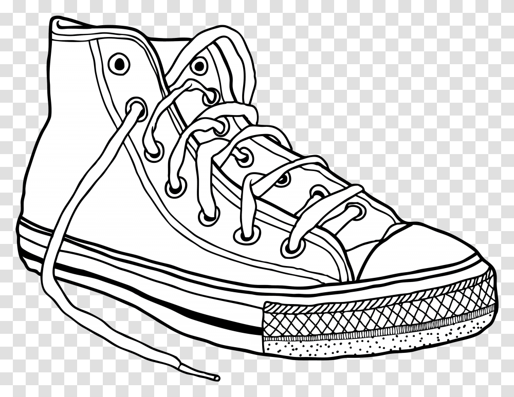 Clipart Shoes Line Art Shoe Drawing, Clothing, Apparel, Footwear, Sneaker Transparent Png