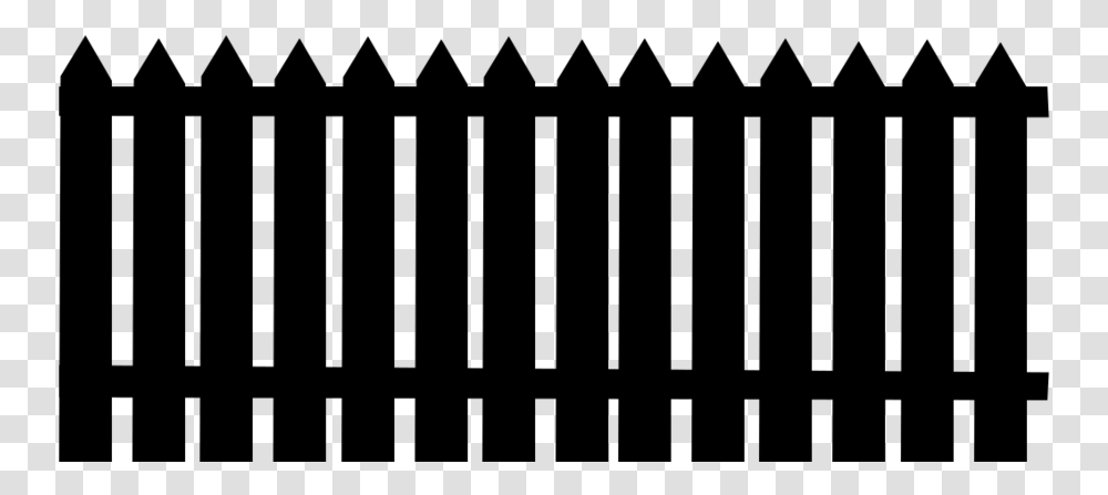 Clipart Silhouette Of Picket Fence Fence Clipart Black And White From Top View, Gray, World Of Warcraft Transparent Png