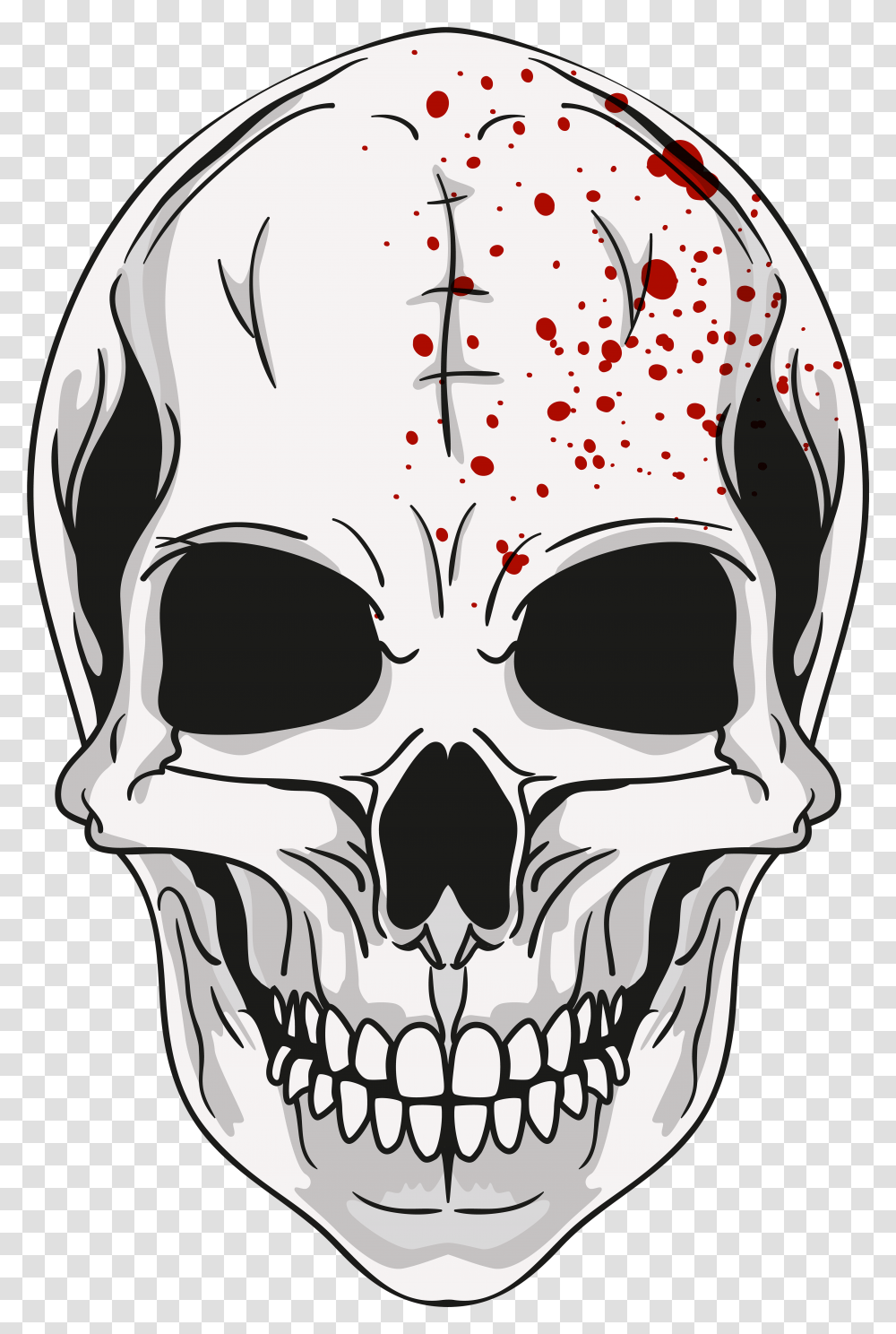 Clipart Skeleton Face Skull For Halloween Clipart, Drawing, Stencil, Sunglasses, Accessories Transparent Png