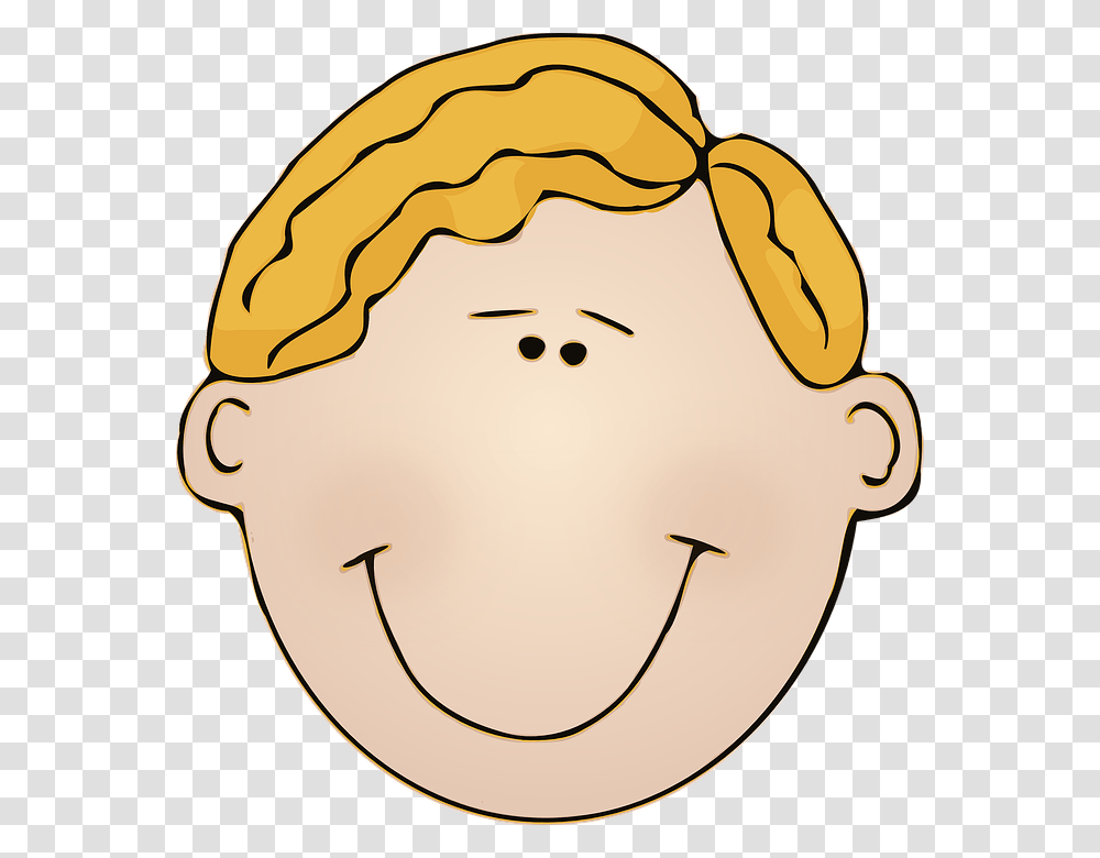 Clipart Smile Cartoon Face Kid Happy Face Clipart, Head, Food Transparent Png