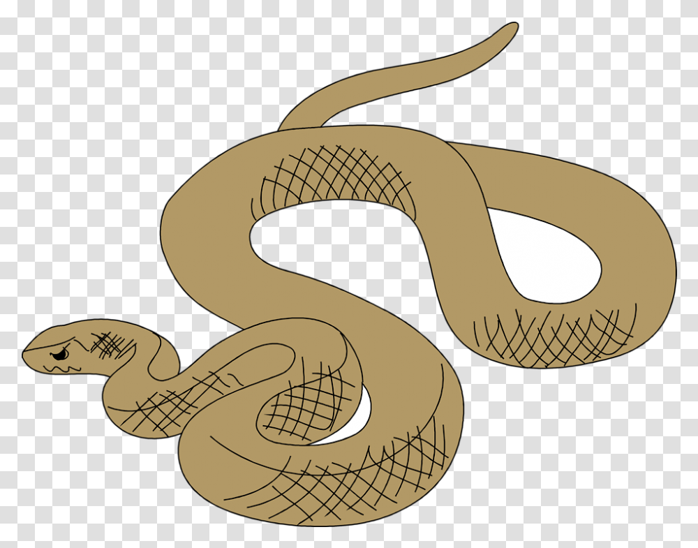 Clipart Snake Venomous Cartoon Brown Tree Snake, Reptile, Animal, Cobra Transparent Png