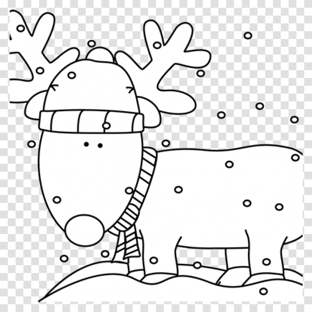 Clipart Snow Reindeer My Cute Graphics Christmas Black And White, Outdoors, Grain, Produce, Vegetable Transparent Png