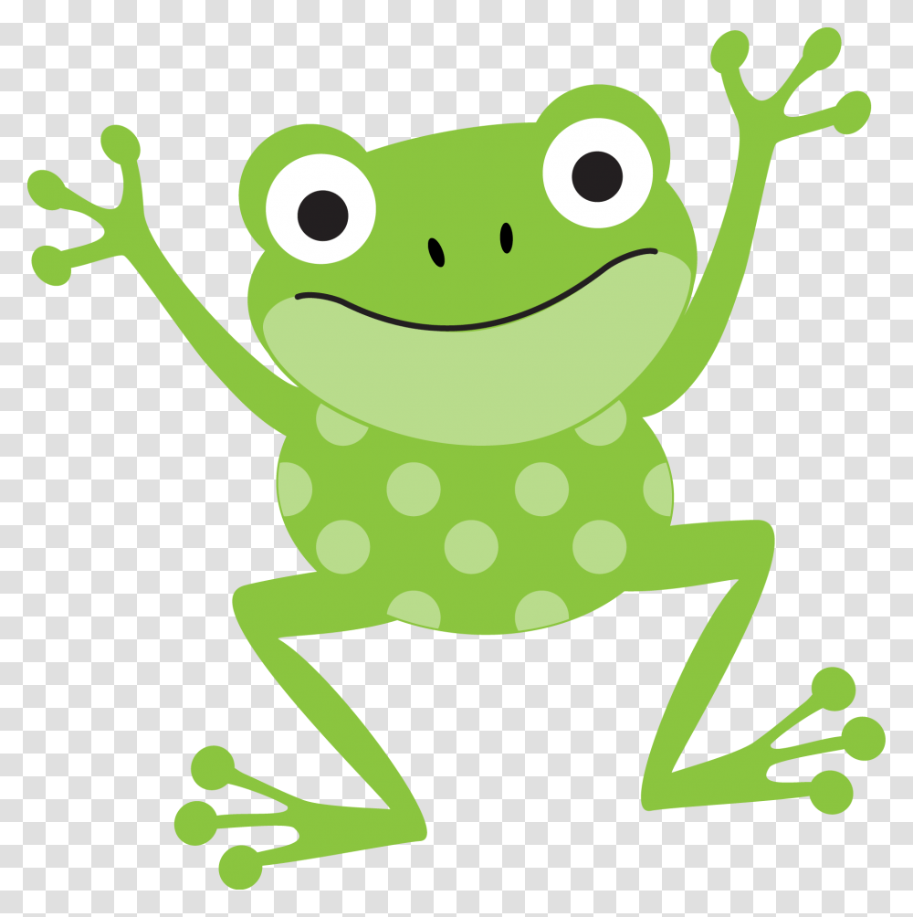 Clipart Speckled Frog, Green, Animal, Wildlife, Amphibian Transparent Png