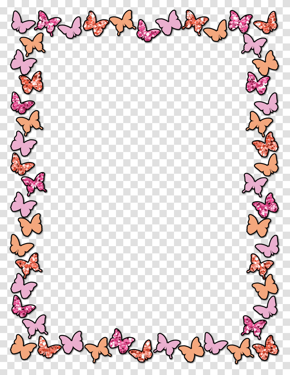 Clipart Spring Letter Colorful Butterfly Border Design, Rug, Confetti, Paper, Floral Design Transparent Png