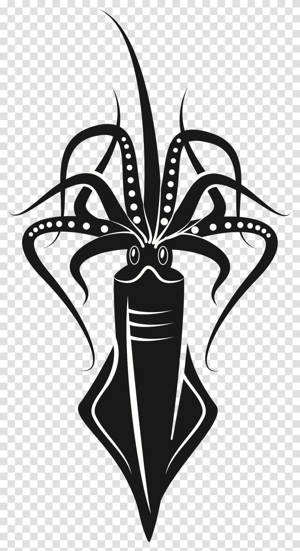 Clipart Squid Black, Trophy, Plant, Jar Transparent Png