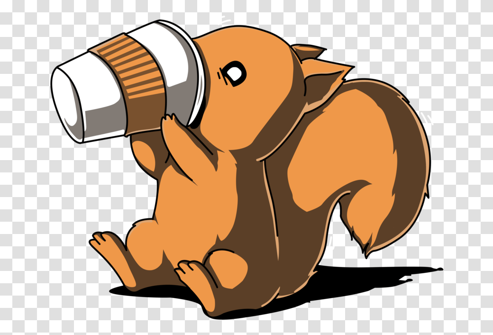 Clipart Squirrel September Squirrel Drinking Coffee Animated, Photography, Animal, Photographer, Mammal Transparent Png
