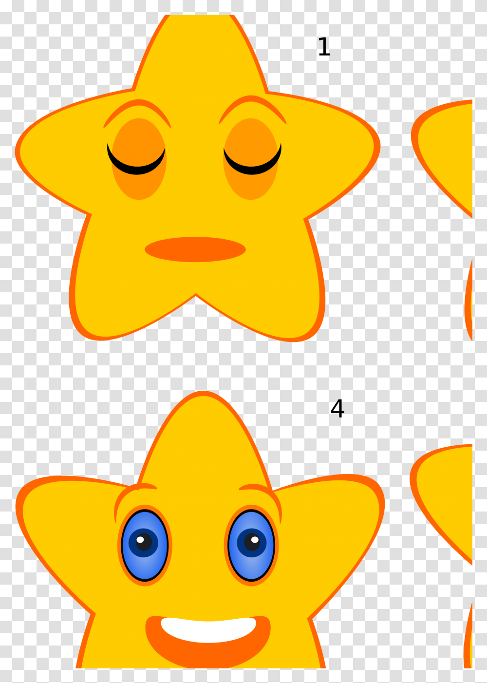 Clipart Star Animation Star Emotions, Label, Text, Animal Transparent Png