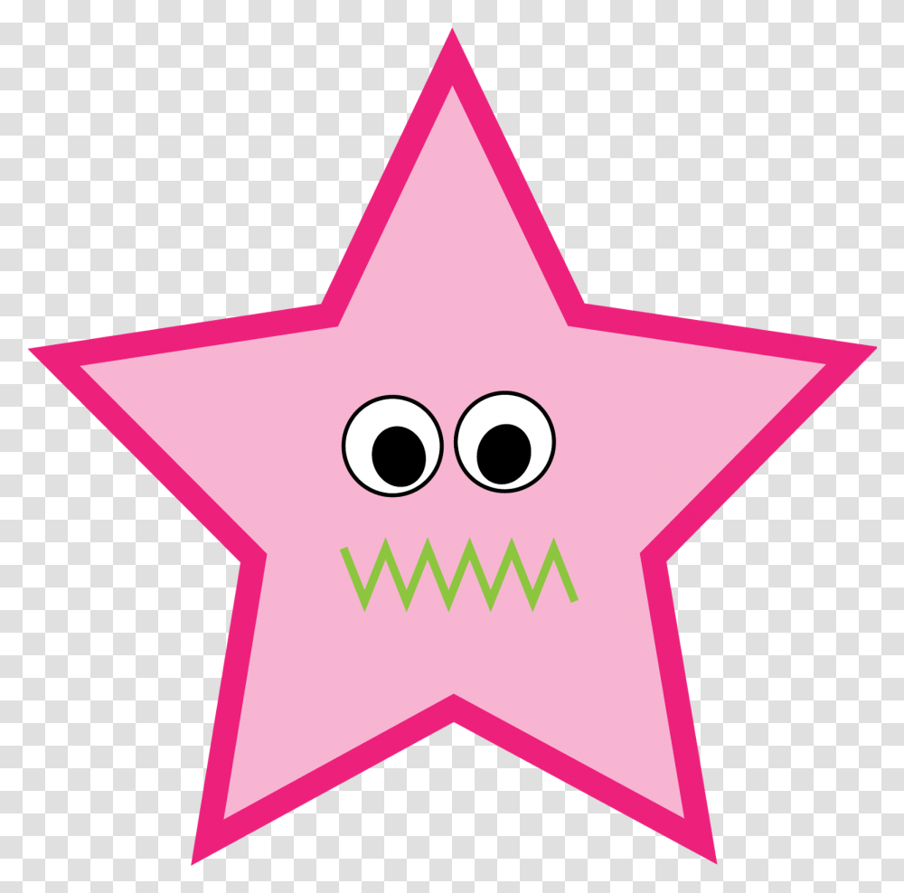 Clipart Star Preschool Cute Kawaii Pink Star, Star Symbol, Cross Transparent Png