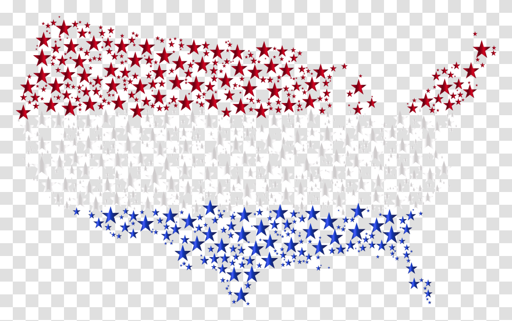Clipart Stars Clear Background Usa Blue And Red Map, Light, Rug, Paper, Pattern Transparent Png