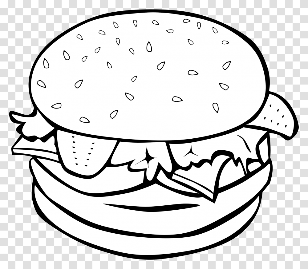 Clipart, Stencil, Food, Burger, Helmet Transparent Png