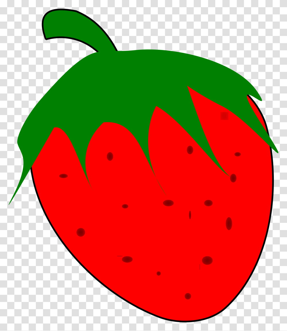 Clipart Strawberry Fresa Gambar Kartun Buah Stroberi, Plant, Food, Fruit, Heart Transparent Png