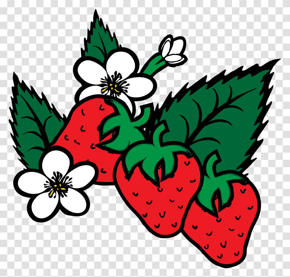 Clipart, Strawberry, Fruit, Plant, Food Transparent Png