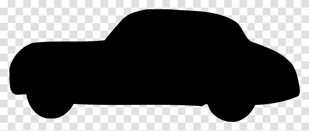 Clipart Stylized Car Silhouette Line Art In Clip Art Car Silhouette, Gray Transparent Png
