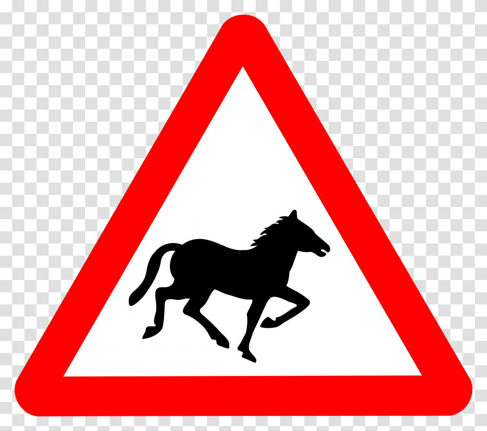 Horse Road Sign, Mammal, Animal, Foal, Silhouette Transparent Png ...