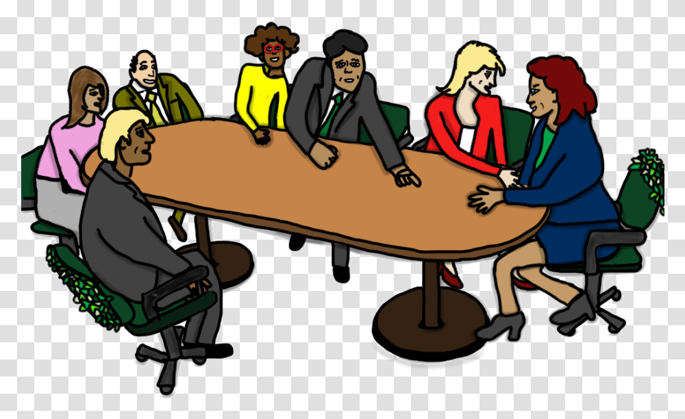 Clipart Table Person Seat At The Table Clipart, Jury, People, Furniture, Crowd Transparent Png