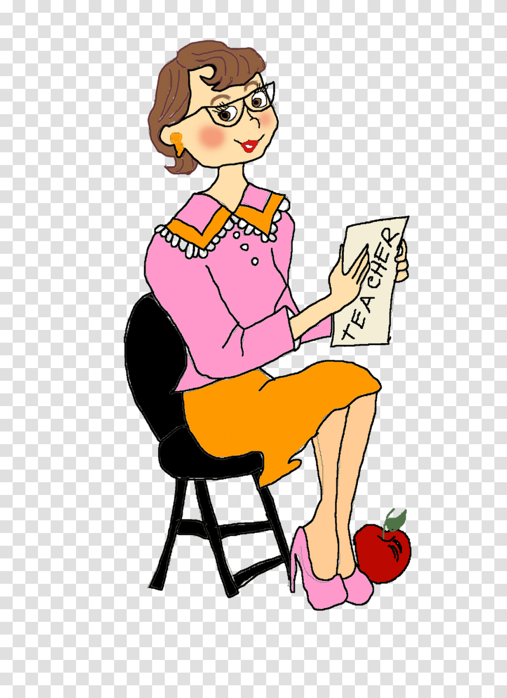 Clipart Teacher Talking Clip Art Images, Person, Girl, Female, Performer Transparent Png