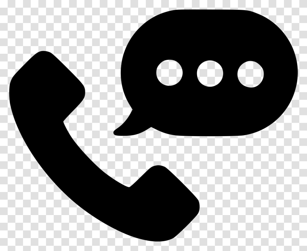Clipart Telephone Telephone Message Message Call Icon, Stencil, Silhouette Transparent Png
